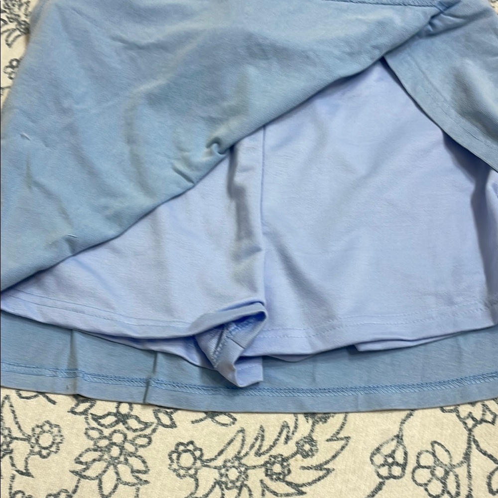 Sleeveless Light Blue Top with Side Slit - Women's - Picture 2 of 5